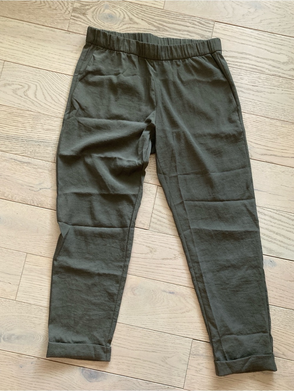Vintage H&M Olive Green Elastic Waist Casual Pants